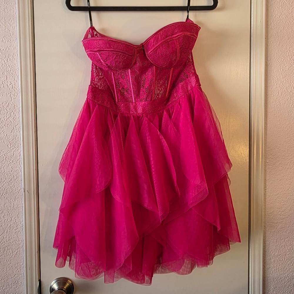 Forever 21 Hot Pink Lace Dress